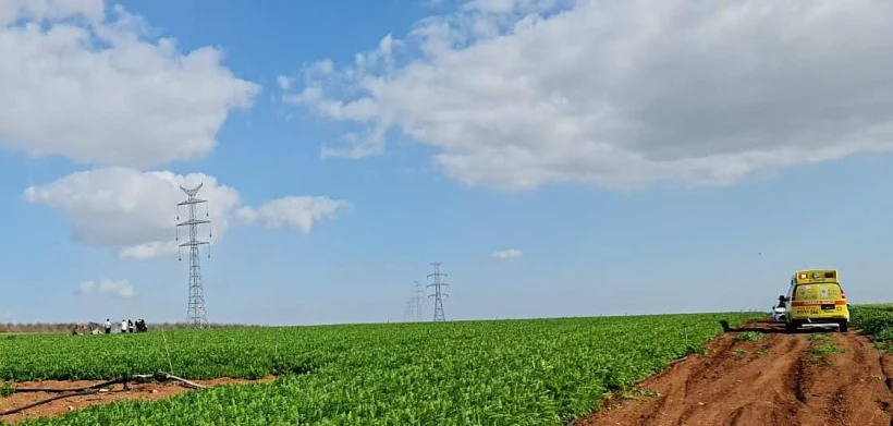 זירת ההתרסקות של כלי הטיס סמוך לעפולה