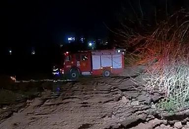 רכב כיבוי אש בזירת האירוע