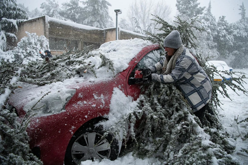 שלג במרום גולן