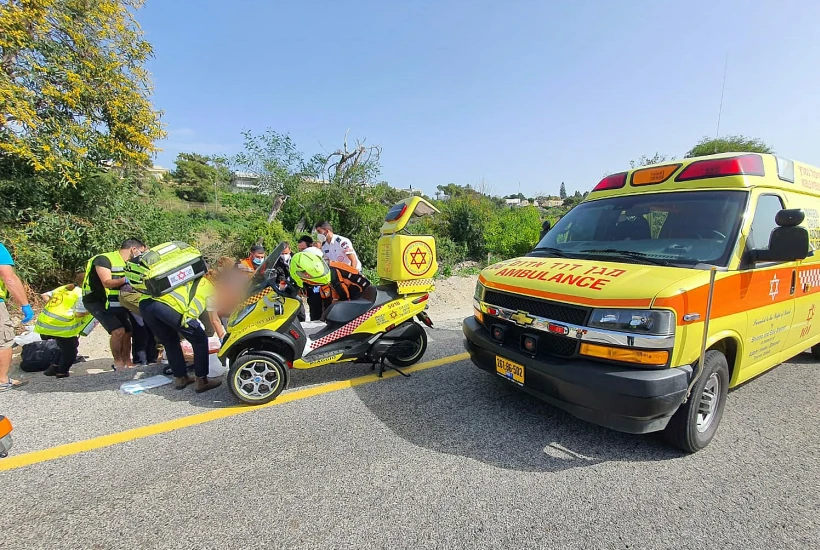 זירת התאונה שבה נפגע רועי סדן