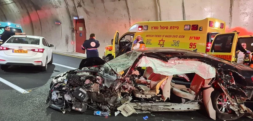תאונת הדרכים במנהרה בכביש 6 היכן שנהרג חיים הר כסף