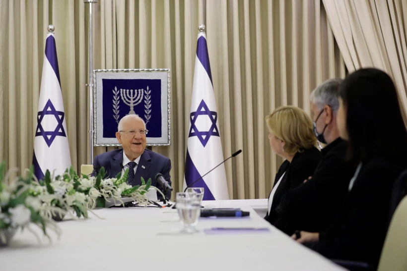 נציגי יש עתיד בבית הנשיא