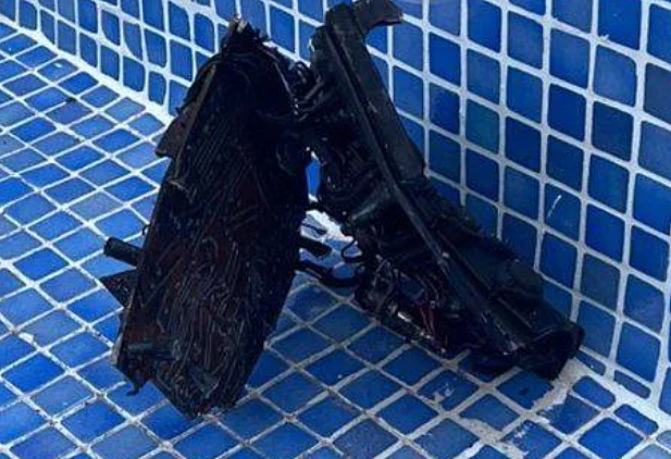 שאריות הטיל ששוגר מסוריה לעבר ישראל