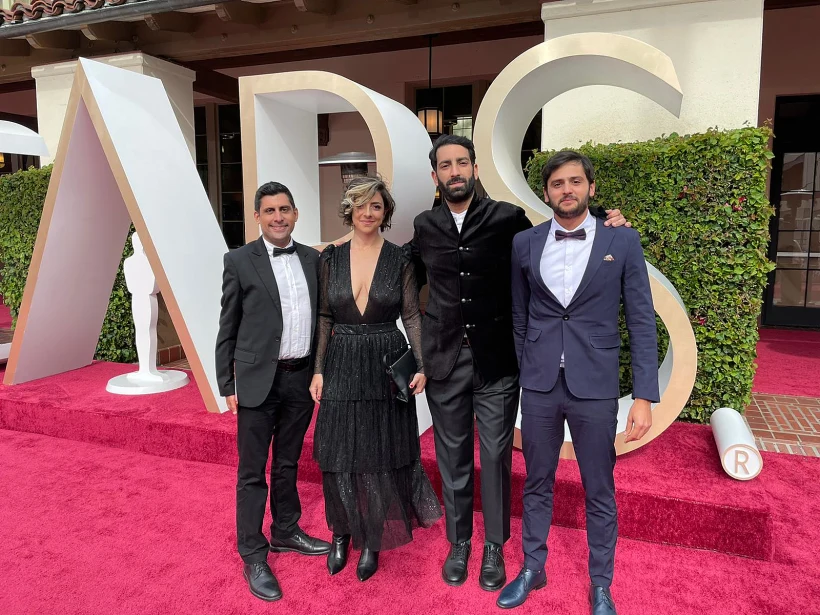 צוות ''עין לבנה'' על השטיח האדום בטקס האוסקר