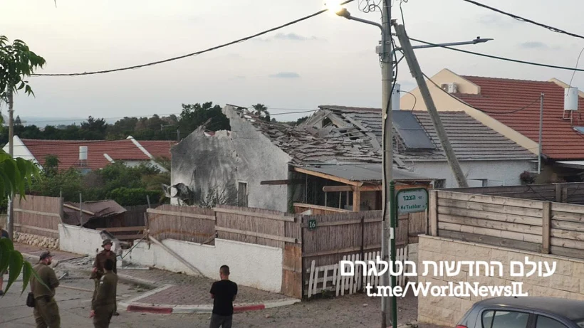 פגיעה בבית באשקלון