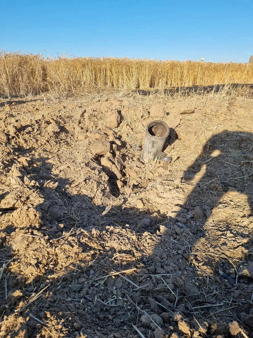 רקטה שנפלה בעוטף עזה