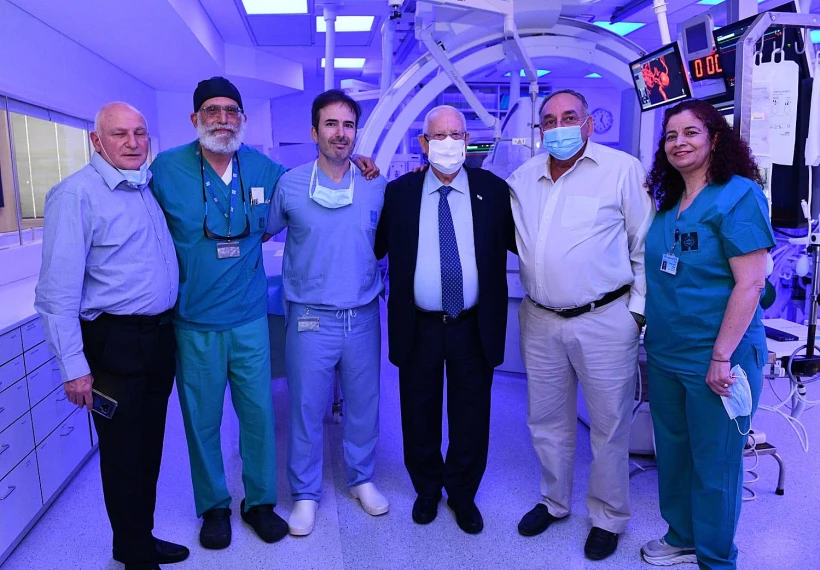 הנשיא ראובן ריבלין בבית החולים הדסה