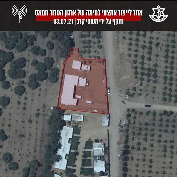 אתר תקיפת צה''ל ברצועה
