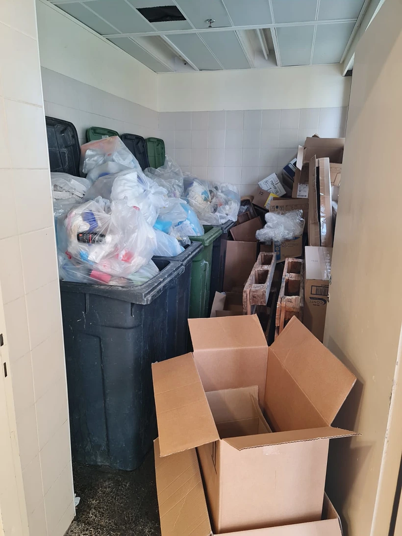 זבל, אשפה, בית חולים, שביתה