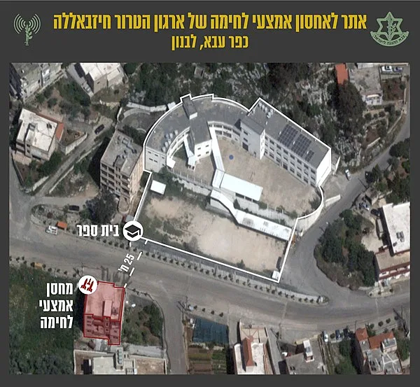 אתר לאחסון אמצעי לחימה של חזבאללה בלבנון