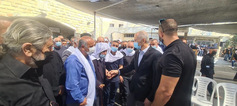 השר בר לב בהלוויית הכבאי תיימור קבלאן