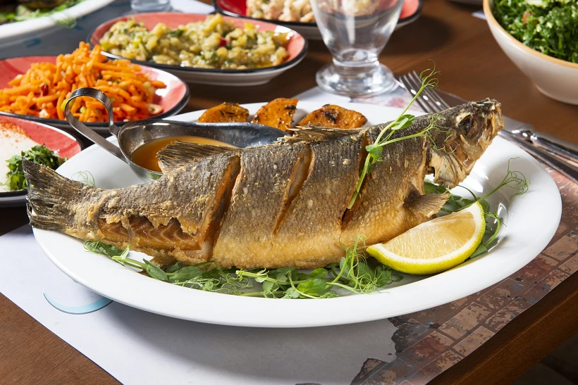 מנת דג מטוגנת מסעדת סדפה