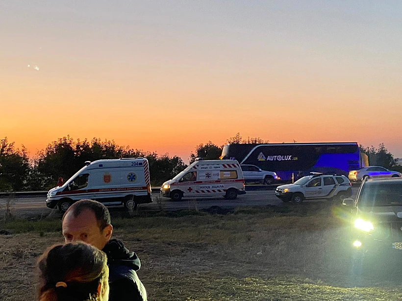 זירת התאונה באומן