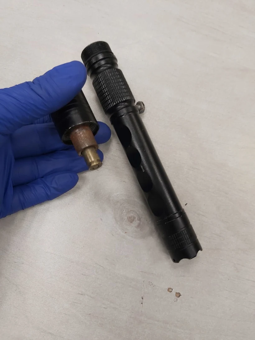 כלי נשק מאולתר שנמצא אצל אחד החשודים