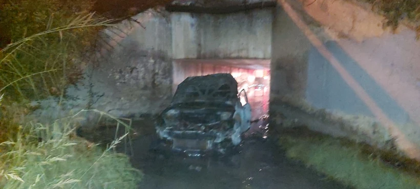 הרכב השרוף שנמצא בחיפה