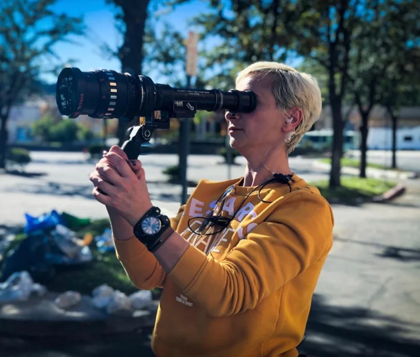 הצלמת הלינה האצ'ינס שנורתה למוות על ידי אלק בולדווין