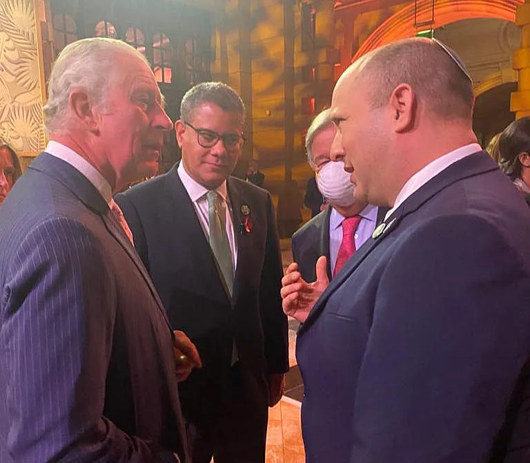 רה''מ בנט והנסיך צ'ארלס בוועידת האקלים בגלאזגו