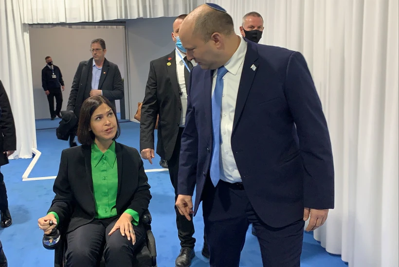 נפתלי בנט וקארין אלהרר בוועידת האקלים בגלאזגו