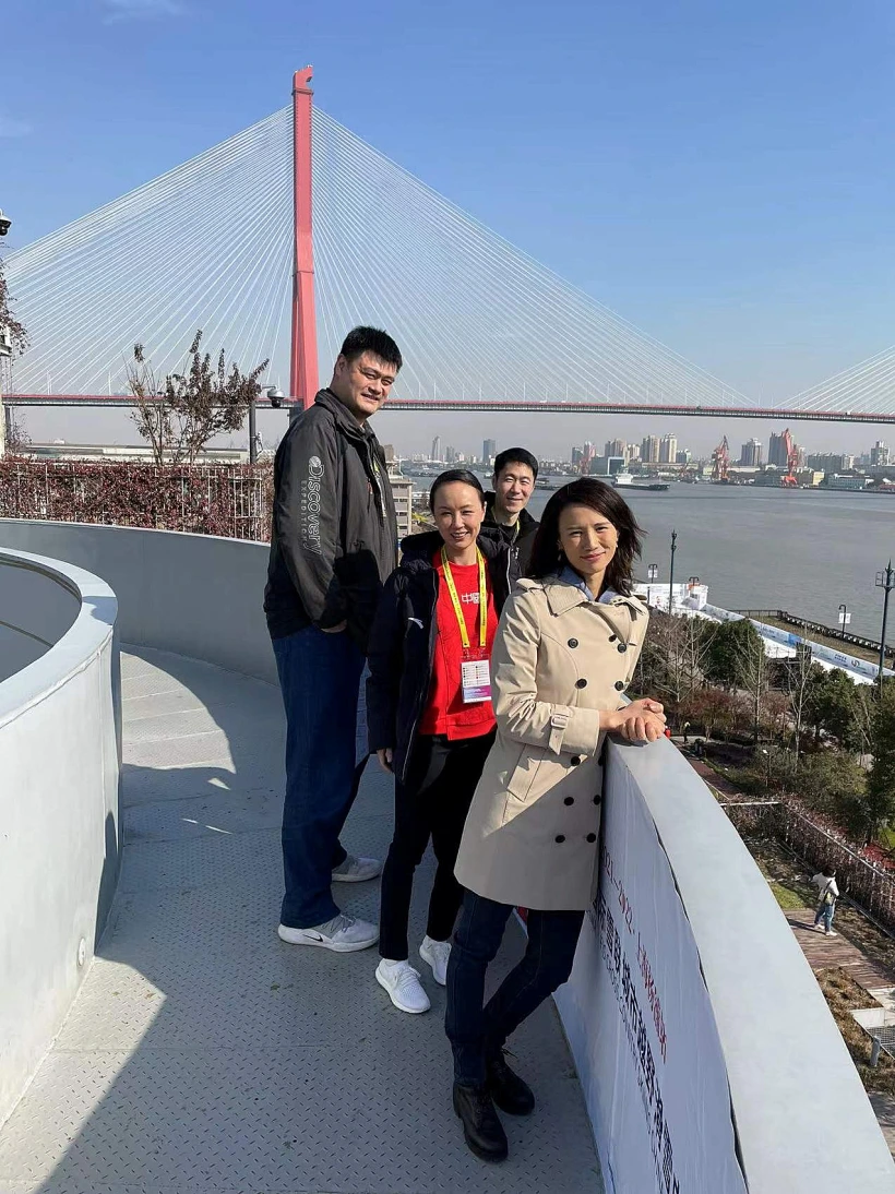 Chinese Tennis Player Peng Shuai, Former Nba Basketball Player Yao Ming, Sailboat Racer Xu Lijia And Retired Chinese Table Tennis Player Wang Liqin In Shanghai