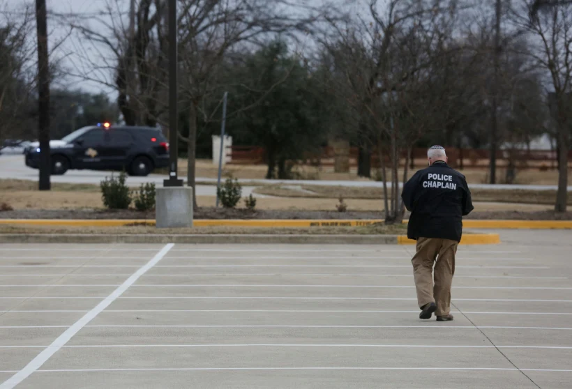 רב המשטרה סמוך למקום האירוע בטקסס