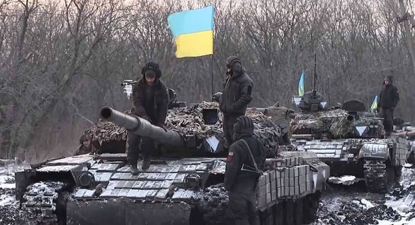 חיילים אוקראינים פרוסים לאורך הגבול