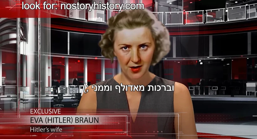 סרטון ה''דיפ-פייק'' בו מראיינת אווה בראון, אתשו של היטלר, את ראש ממשלת פולין