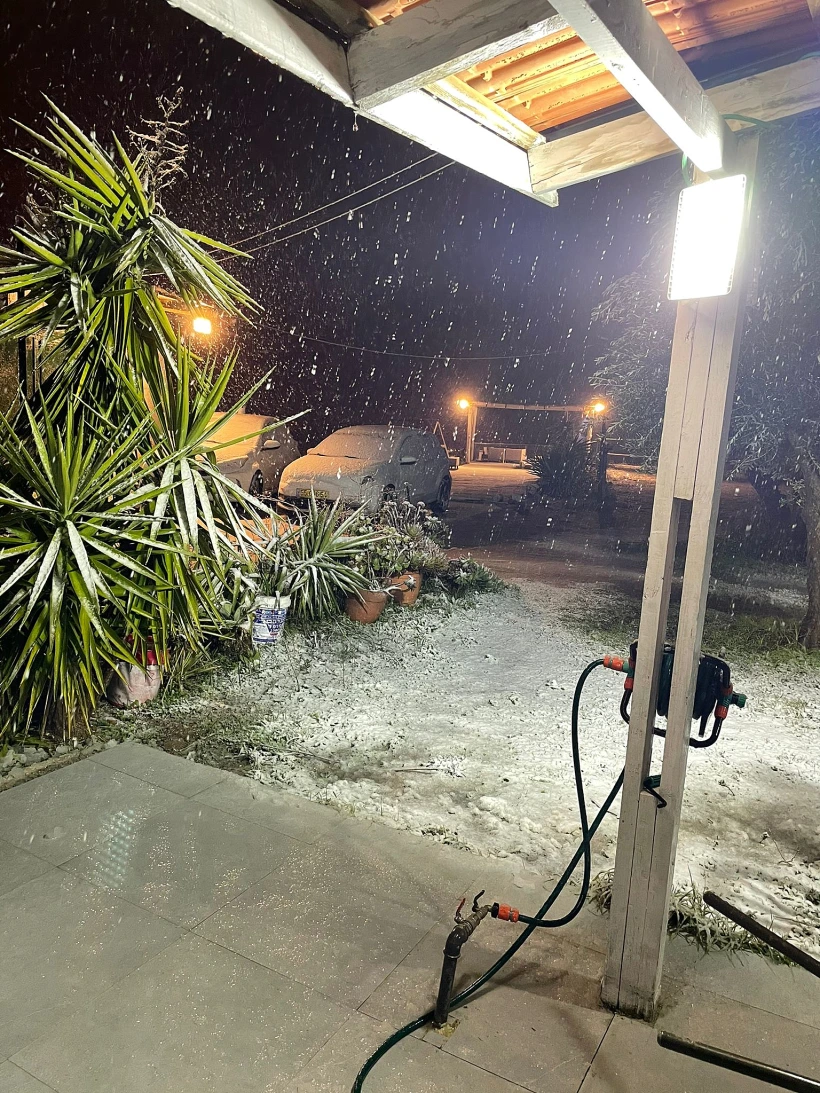 שלג במושב אורה הסמוך לירושלים