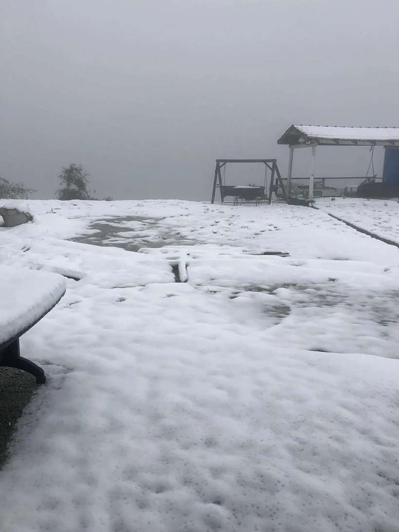 שלג במושב אורה הסמוך לירושלים