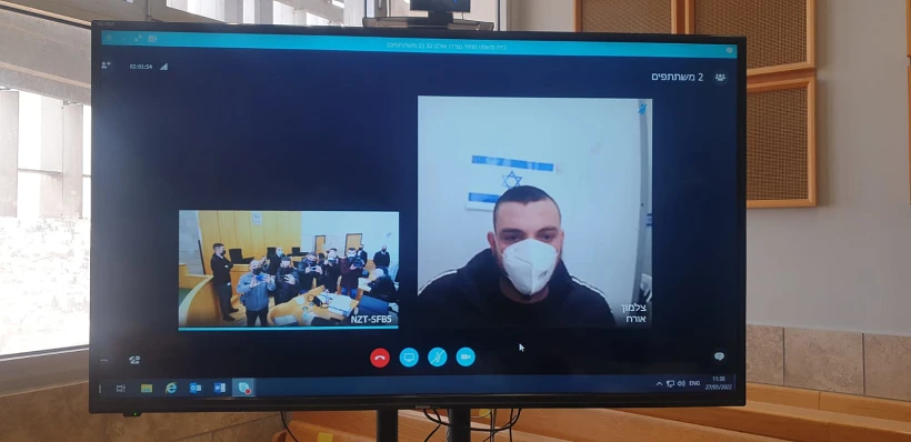 החשוד ברצח גרושתו נידאל דגאר בשיחת וידאו בבית המשפט