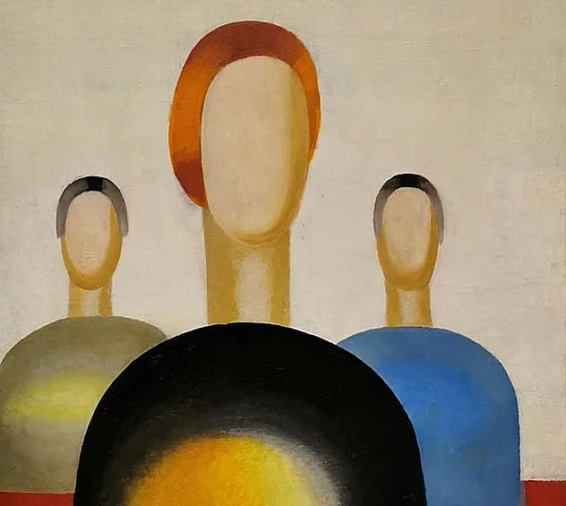 ציורה של אנה לפורסקיה לפני שצוירו עליו עיניים