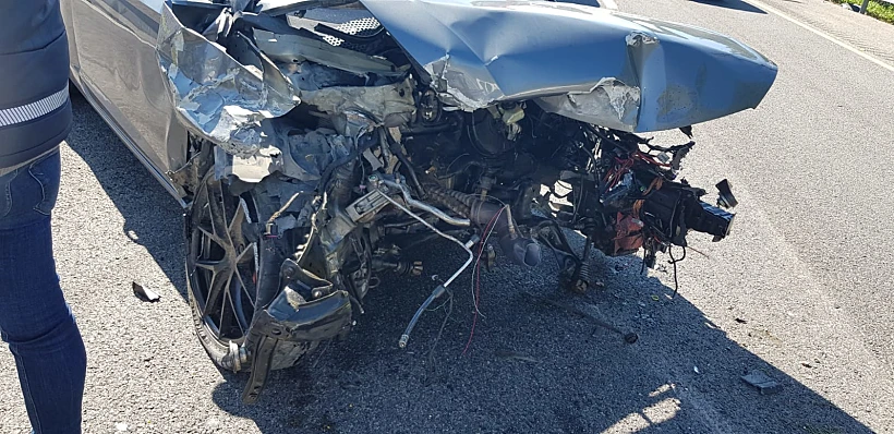 זירת התאונה בכביש 6