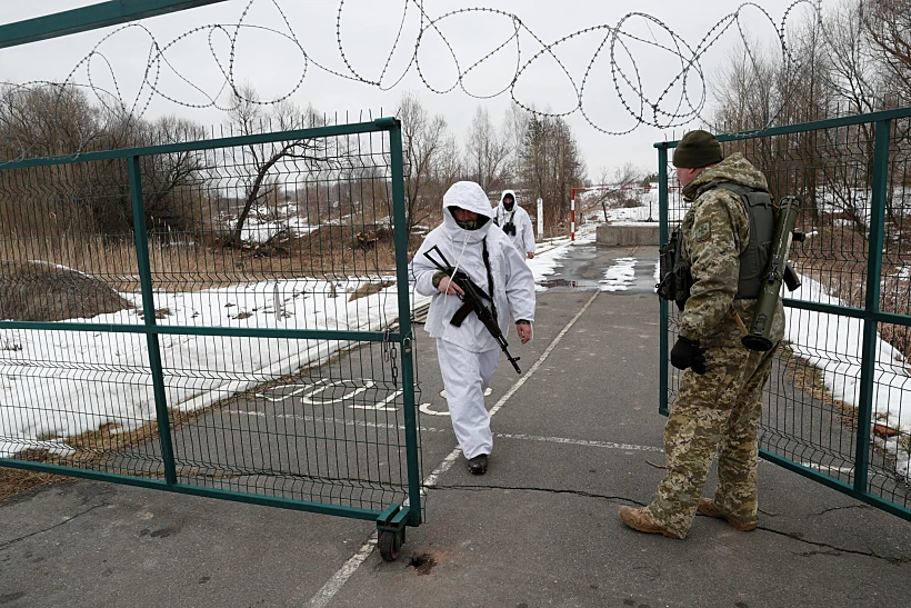 Ukrainian Border Guards Keep Watch On The Frontier With Russia In Chernihiv Region