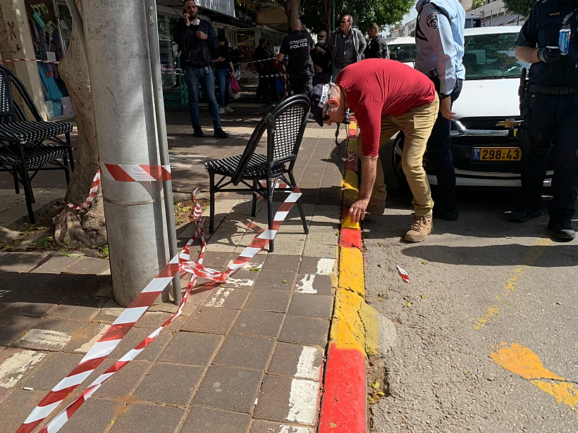 זירת אירוע הירי בכפר סבא