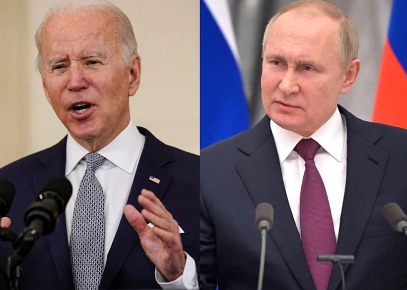 ולדימיר פוטין וג'ו ביידן