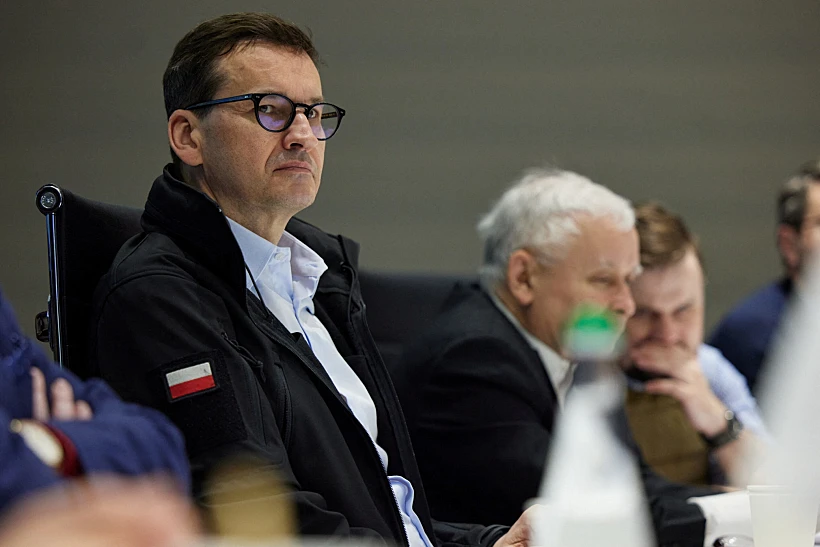 ראש ממשלת פולין מטאוש מורבייצקי בביקורו בקייב