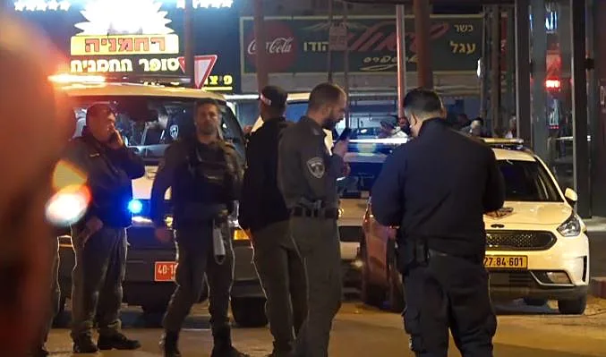 כוחות בזירת הפיגוע בחדרה