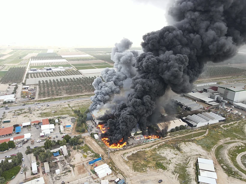 זירת השריפה בבקעת הירדן