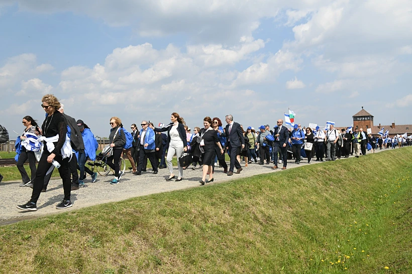 משתתפים ישראלים במצעד החיים לאושוויץ בירקנאו
