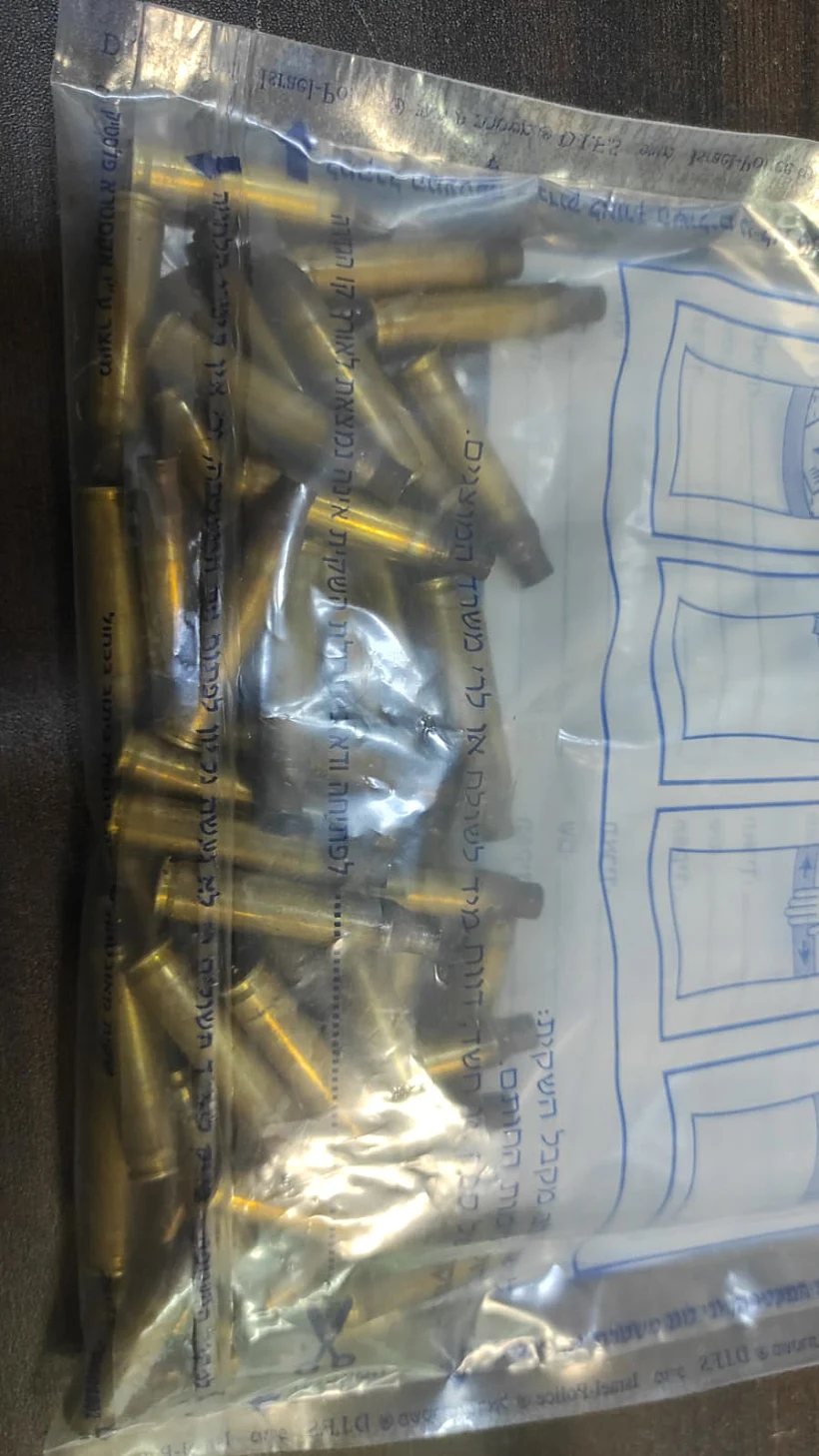 הקליעים שנמצאו בזירה בג'נין