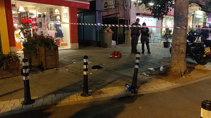 זירת פיגוע הירי ברחוב דיזינגוף בתל אביב