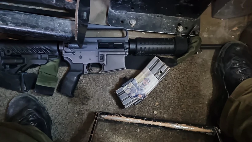 נשק M16 שנתפס אצל החמושים במחנה הפליטים בג'נין