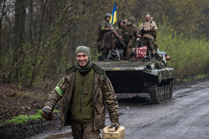 חיילים אוקראינים במזרח המדינה סמוך לגבול הרוסי