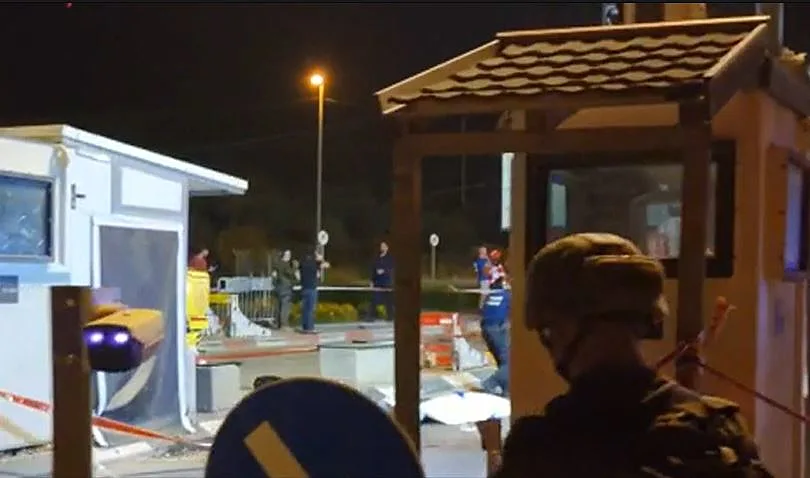 זירת הפיגוע באריאל