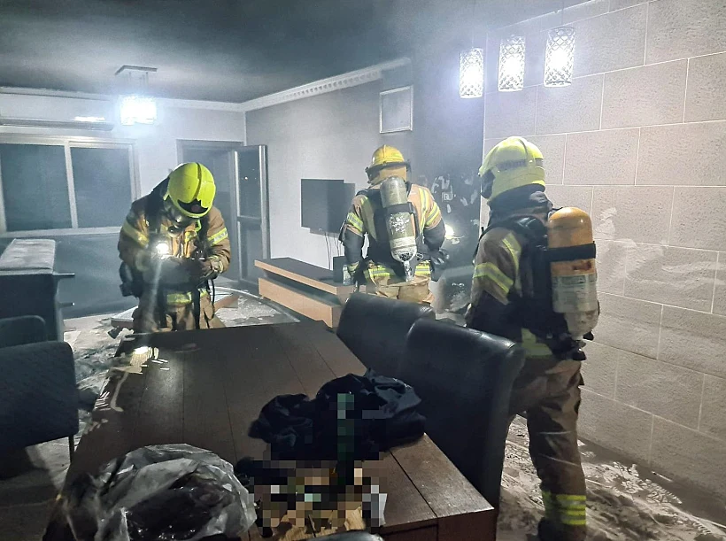 שריפה בבניין בבאר שבע