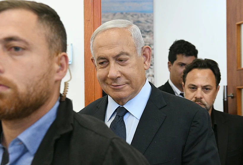 בנימין נתניהו מגיע לביהמ''ש לקראת חקירתו הנגדית של שלמה פילבר