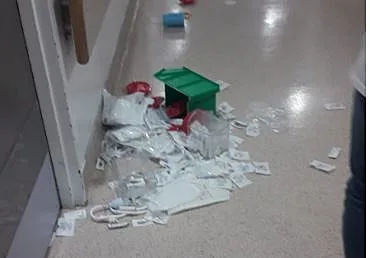 הנזק שנגרם בביה''ח הדסה הר צופים בעקבות אירוע האלימות