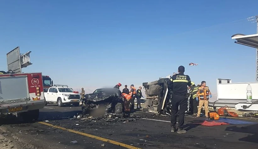 זירת התאונה בערבה