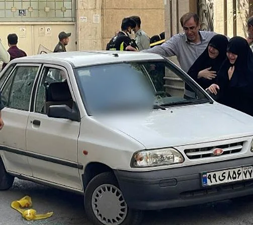הרכב שבו נסע הקצין שחוסל באיראן
