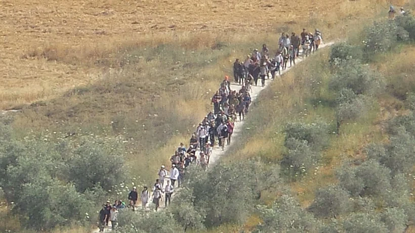 מתנחלים עולים לחומש