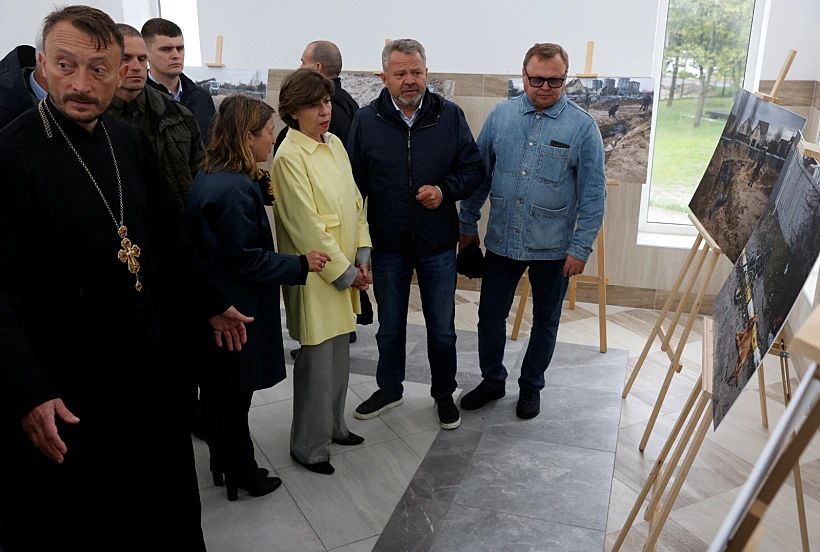 שרת החוץ הצרפתייה קתרין קולונה מבקרת בבוצ'ה